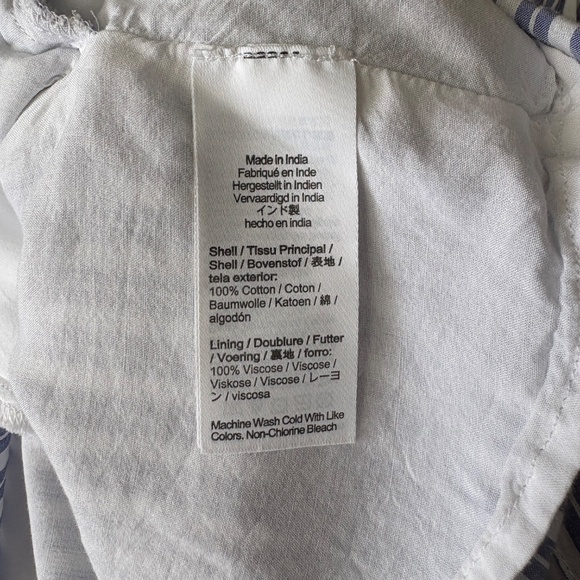 J. Crew voile ruffle-trim shift cotton dress Size XS Striped Midi Coastal Preppy - Picture 10 of 10